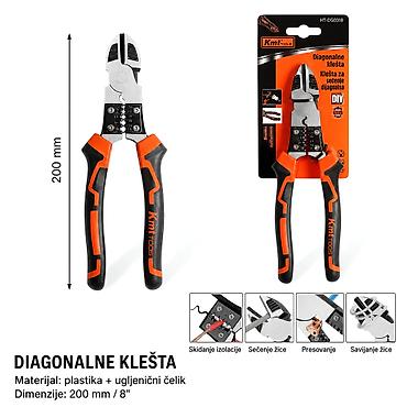 KMT Višenamenske dijagonalne klešta 2389322-A Opis: - Dijagonalna