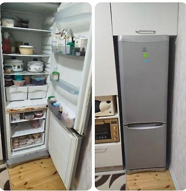 dondurucu satilir: Indesit markalı iki kameralı soyuducu. Evdən satış işləkdi Aşağı — 1