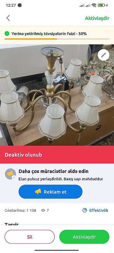 elektrik naqilleri: Çılçıraq, 10 və daha çox lampa, Metal — 1