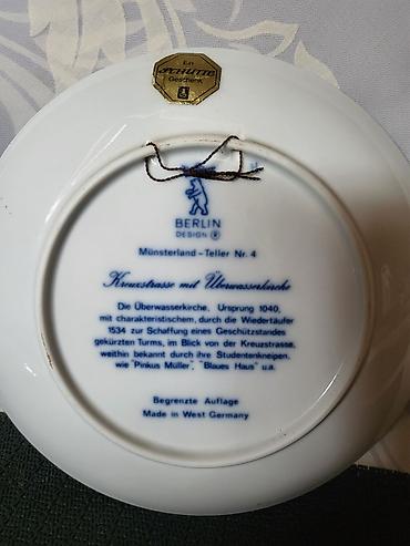 plasticni stepenik: Novi nemacki tanjiri za na zid iz 70ih.godina. Berlin porcelan,novi — 9