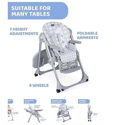 Столы для кормления: Chicco Polly Easy – “Giraffe” uşaq yemək stulu - Geniş və tənzimlənən — 5