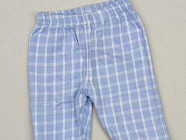 spodnie materiałowe z wysokim stanem: Baby material trousers, 3-6 months, 62-68 cm, condition - Good