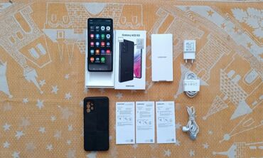 Техника для кухни: Samsung Galaxy A52, 128 ГБ, цвет - Голубой, Гарантия, Сенсорный, Отпечаток пальца