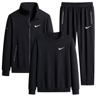 хороший мужской костюм: Мужской спортивный костюм, L, Nike, Новый, цвет - Черный