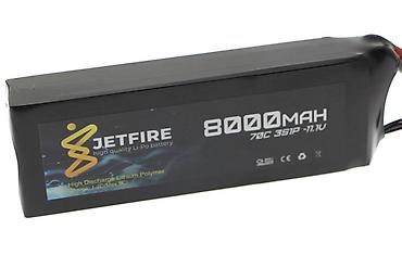 JetFire 11.1V 8000mAh 70C Li-Po 3S Batareya Yüksək cərəyan tələb edən