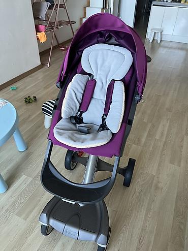 стокки коляска: Коляска, Stokke, цвет - Фиолетовый, Б/у, Самовывоз, Платная доставка — 5