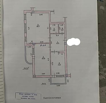 Продажа квартир: 2 комнаты, 78 м², Ала-Арча ТРЦ Элитка, 5 этаж, Косметический ремонт — 2