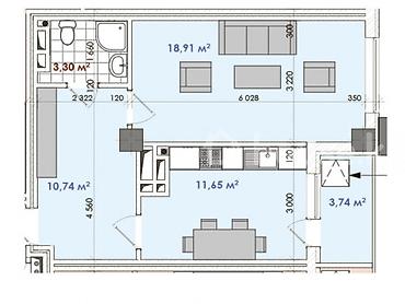Продажа квартир: 1 комната, 49 м², Элитка, 7 этаж, Евроремонт — 7