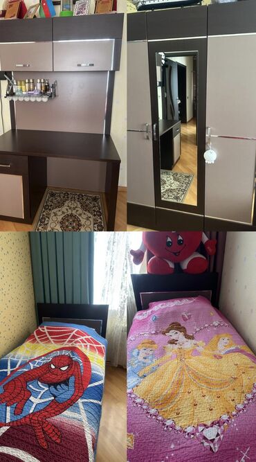 спални мебеллар: 2 односпальные кровати, Шкаф, Италия, Б/у