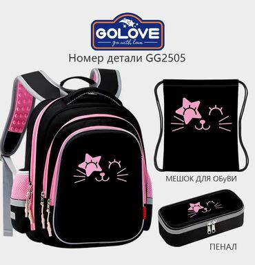 школьная сумки: Качественный ортопедический рюкзак бренд GOLOVE