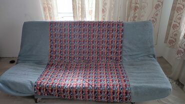 белорусская мебель: Диван-кровать, цвет - Серебристый, Б/у