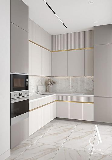 silver kitchen: Кухня от 18 000 сом/м² | 3D проект бесплатно Премиальная мебель от — 1