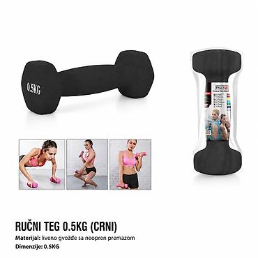 KMT Mat bučica crna 0.5 kg - Brend: Kmt style - Tip: ručni teg/bučica