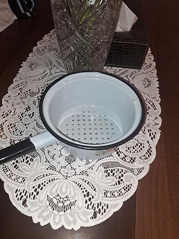 pendir mayası: Emal örtüklü süzgəcli qazan (süzgəc qazançası) - Material: emal — 2