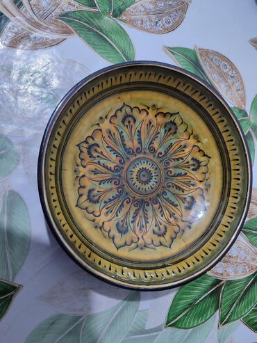 Посуда: Продаётся ляган старинная декаративная блюдо с ручной росписью — 6