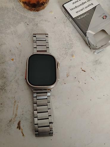 smart saatlari: Məhsul: Smart saat (Watch Ultra 49mm) – metal çoxtandı işletmirem — 1