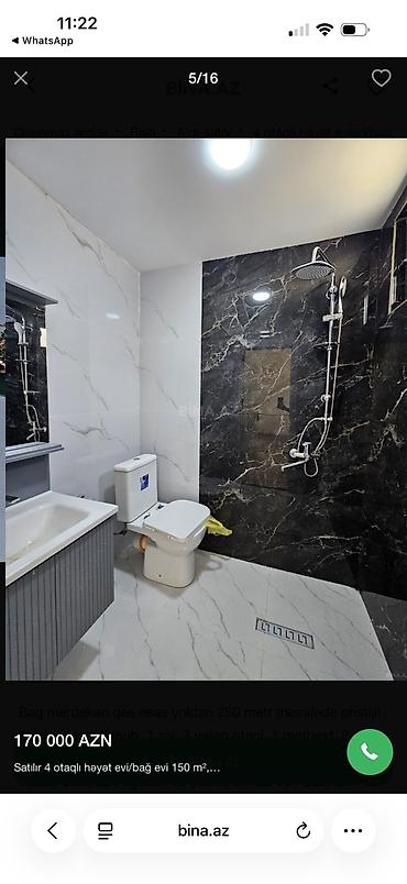 аренда дач в баку: Бузовна, 200 м², 4 комнаты, С бассейном, Артезианский колодец, Интернет, Телефон — 2