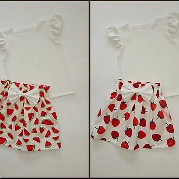 Kompleti: 👗 Cena kompleta (majica + suknja): 2.400 din💥 📏 Veličine: 1, 2, 4, 6 — 8