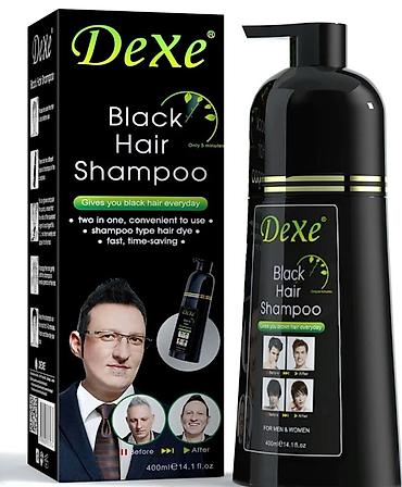 sac kraskası: Dexe Black Hair Shampoo – 2-si 1-də saç boyası şampunu - Təyinat — 1