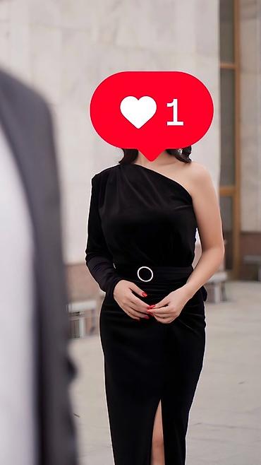mama: Элегантное вечернее платье с одним рукавом б/у состояние идеальное - — 1