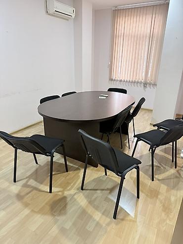 tel masa: Ofis mebeli dəsti Tərkibi: - 6–8 nəfərlik oval toplantı masası: tünd — 1