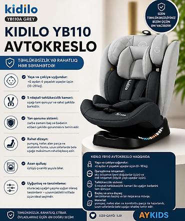 Avtokreslolar: 🚗👶 **KIDILO 0–36 KG – UŞAQ AVTOKRESLOSU** 🛡️💗 Körpənizdən böyüyən — 2