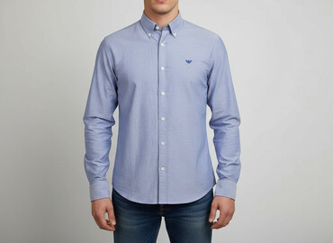 vistula koszule z krótkim rękawem: Armani Jeans, Shirt for men, size 3XL (EU 46)