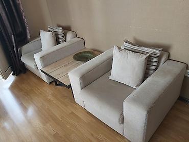 teze mebel: İşlənmiş, Divan, 2 kreslo, Bazasız, Açılmayan — 3
