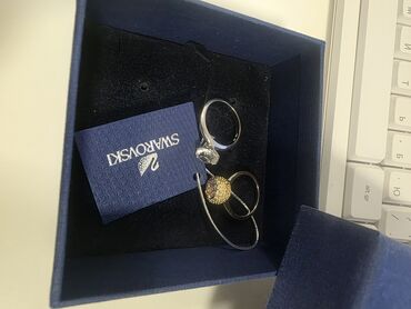 Обручальные, Кольцо, Swarovski, Серебро
