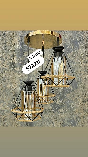 ketan uzerinde resimler: Çılçıraq, 3 lampa, Metal — 3