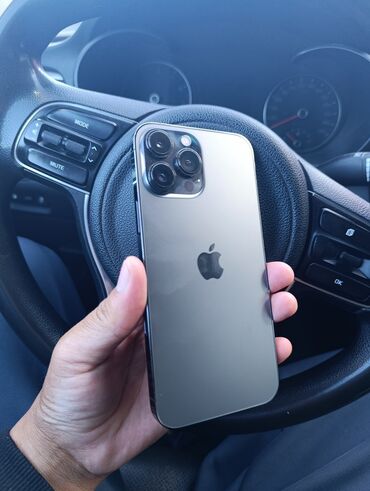 Apple iPhone: IPhone 13 Pro Max, Б/у, 512 ГБ, Graphite, Зарядное устройство, Чехол, 82 %