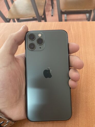 телефон режим: IPhone 11 Pro, Б/у, 128 ГБ, Зеленый, Зарядное устройство, 71 %