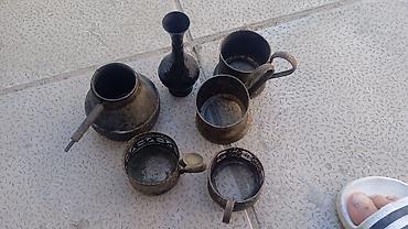 бронзовые подсвечники антиквариат: Qədimi metal əşyalar dəsti - Material: tökmə metal (ehtimalən — 5