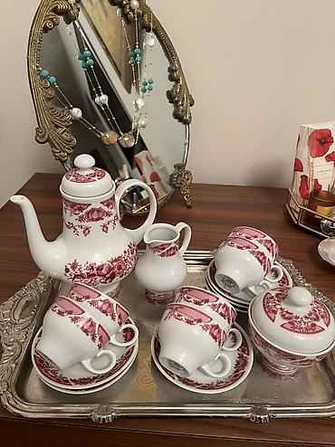 Qəhvə dəsti, rəng - Ağ, Farfor, 6 nəfərlik, Almaniya