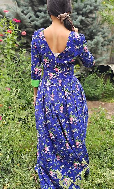 Вечерние платья: Вечернее платье, Пышное, Длинная модель, Велюр, С рукавами, S — 5