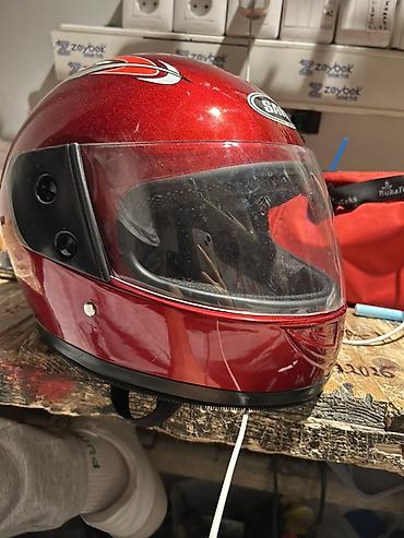 moto nomre: Motosiklet kaskı – “SAFE” brendi, tam üzlü model - Rəng: metalik — 1