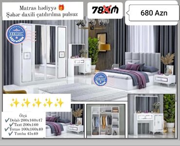 Yataq otağı dəstləri: 2 təknəfərlik çarpayı, Dolab, Komod, Termo, Azərbaycan, Yeni -da lalafo.az — 31 Yataq otağı dəstləri: 2 təknəfərlik çarpayı, Dolab, Komod, Termo, Azərbaycan, Yeni — 31