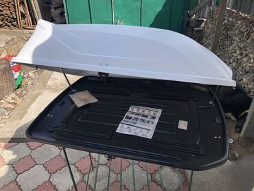 Багажники на крышу и фаркопы: Автобокс YUAGO Белый (новый) одностороннее открытие, обьем 250 литров