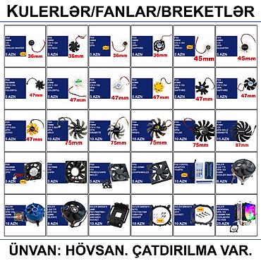 Kulerlər/Fanlar/Breketlər 📍Ünvan: Bakı şəh, Suraxanı ray, Hövsan qəs lalafo.az -da Kulerlər/Fanlar/Breketlər 📍Ünvan: Bakı şəh, Suraxanı ray, Hövsan qəs