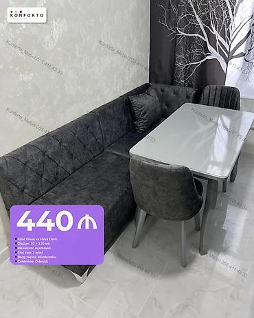 Məhsul: Künc divan və masa dəsti - Ölçü: 70 x 120 sm masa - Mexanizm