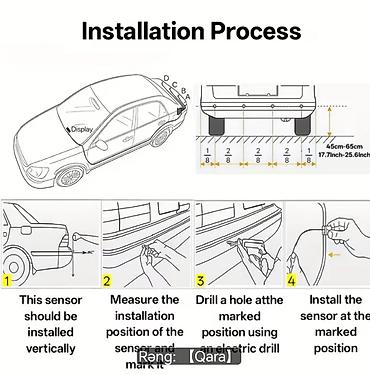 3 d panel: Avtomobil Parktronik Dəsti – 4 sensorlu, LCD displeyli (Rəng: qara) — 5