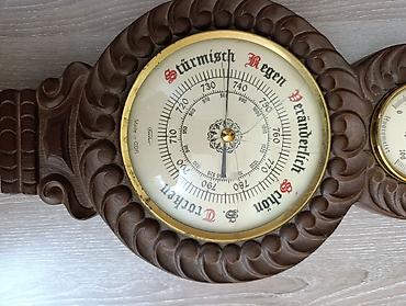 Часы для дома: Настенная метеостанция с барометром, термометром и гигрометром - — 5