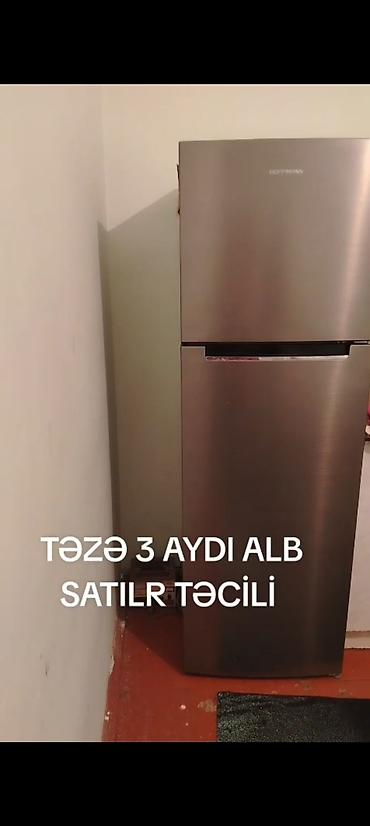 soyuducu sumqayit: Hoffmann iki qapılı soyuducu - Rəng: paslanmaz polad/metal boz - — 1