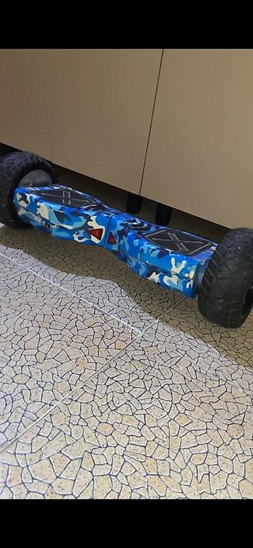 Электротранспорт: Off-road hoverboard – mavi kamuflyaj dizayn - Güclü, iri dişli — 3