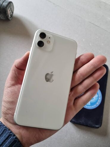 apple 5 white: IPhone 11, Б/у, 64 ГБ, Белый, Кабель, 77 %