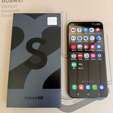 telefon alqı satqısı: Samsung Galaxy S22, 256 ГБ, цвет - Черный, Гарантия, Сенсорный, Отпечаток пальца