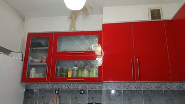 Кухонные гарнитуры: Кухонный гарнитур, Б/у, цвет - Красный, Самовывоз