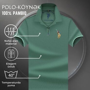 Kostyumlar: Yaşıl rəngli, qısaqol polo köynək. Köynək nəfəs alan materialdan