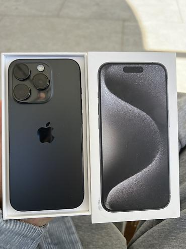 carplay android: IPhone 15 Pro, Б/у, 256 ГБ, Black Titanium, Коробка, 81 % — 1