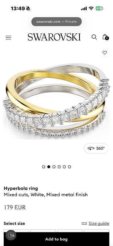 Şəxsi əşyalar: Üzük, Swarovski — 1